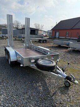 Přívěsný vozík 300x150cm, minibagr, 2700kg, nájezdy - 7