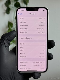 iPhone 13 128GB bílý - 100% baterie - 7