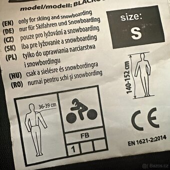 Chránič páteře junior - pro výšku 140-152 cm, TOP - 7