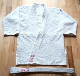 Kimono HAYASHI TODAI, vel. 150, bílé, 100 % bavlna - 7