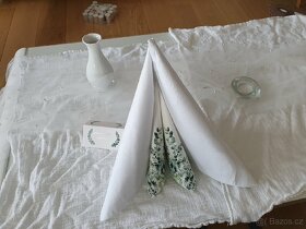 Sada svatebních dekorací Bílá - zelená - stříbrná - 7