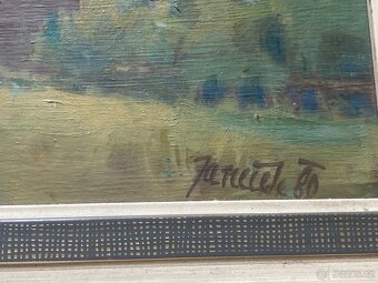 obraz starý obraz olejomalba krajinka obraz Šumava - 7