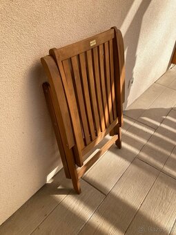 SET zahradní židle a stůl rozkládací, akácie - 7