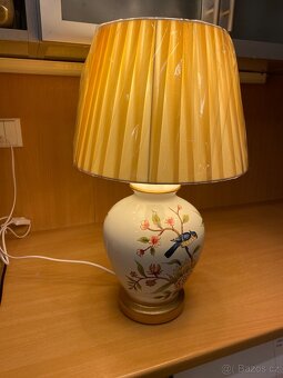 Stolní lampa Orientální krémová keramika. - 7