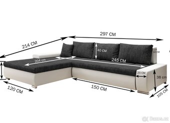 Rohová sedačka TOSKANO, 297 cm Roh sedačky - 7