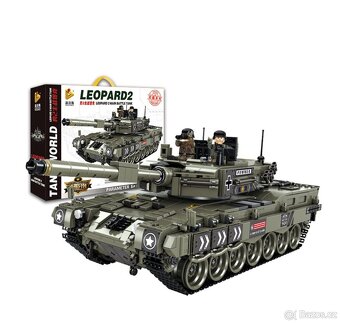 Stavebnice tankov + postavičky - typ lego - nové - 7