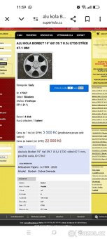 Raritní ALU BORBET COBRA r19 - 7