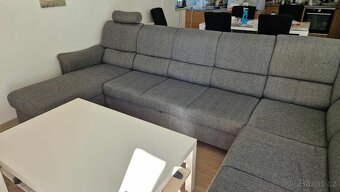 Šedá rozkládací sedací souprava s úložným prostorem - 7