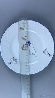 Porcelánová souprava pro 6 osob husy, modrá linka - 7