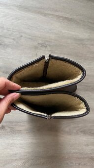 Hnědé kožené kozačky s bočním zipem vel.36 - 7