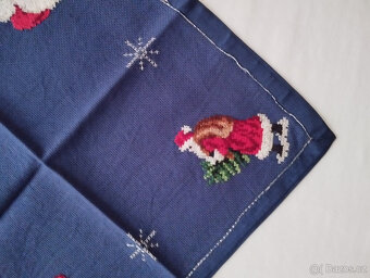 Vánoční prostírání, dečka, ruční výšivka - 7