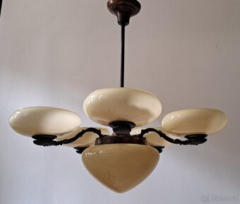 Art Deco starožitný lustr, 1930 - 7