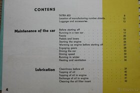 Tatra 603/1 - Driver's Manual 2nd issue 1961 - 7