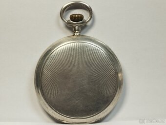 Staré tříplášťové celostříbrné kapesní hodinky, MEDAILE - 7