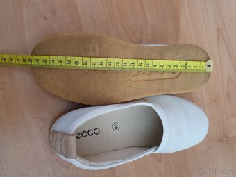 Bílé boty polobotky baleríny v.36 ecco top stav - 7