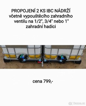Ibc kontejner nádoba na vodu s velkým otvorem na cerpadlo - 7