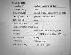 Nosič kol DOLPHIN na tažné zařízení - 3 kola - 7