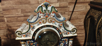 VELICE KRÁSNÉ PORCELÁNOVÉ HODINY V TOP STAVU. FRANCIE 19 ST. - 7