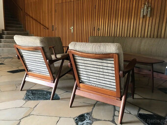 Originální lounge soubor z poloviny století, jedinečný Styl - 7
