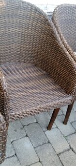 Ratanová křesla plast 3ks - 7