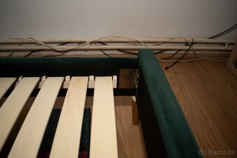 Postel 90x200 cm AZURRO VELVET zelena (bez matrace) - 7