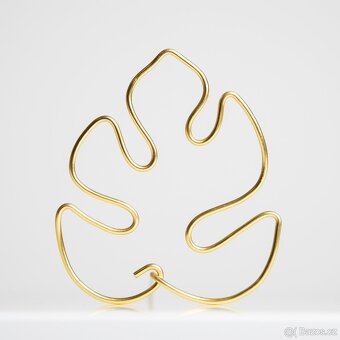 Opora pro rostliny, list monstery, zlatá - 7