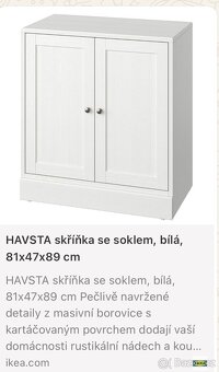 Prodám 2 krásné nové skříňky Ikea Havsta - 7