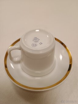 kávová souprava bílo-zlatá 11 ks - 7