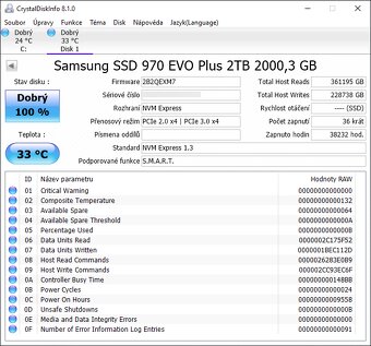3x SSD SAMSUNG 970 EVO PLUS 2 TB M.2 NVMe - otestované - 7