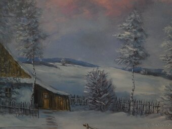 Obrovský obraz zima na Křižánkách + další obrazy - 7