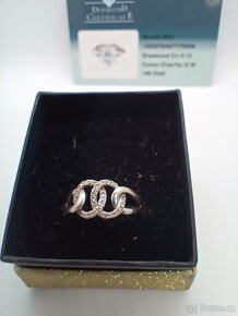 Dámský prsten z bílého zlata s diamanty-certifikované - 7