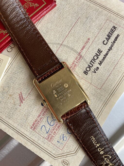 Cartier Tank, velký model, ručně natahované a kompletní sada - 7