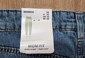 Světle modré džíny - Mom fit - nové (vel 38) - 7