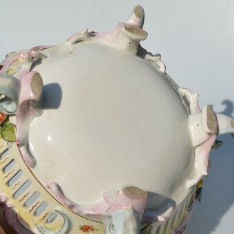 Starožitná porcelánová misa na 4 elegantných nožičkách - 7
