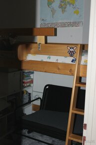 rozkládací patrová postel, horní spaní z masivu FIJA V - 7