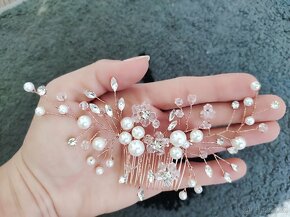 Svatební šaty 36-38 + doplňky - 7