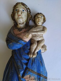 Dřevěná soška panny Marie svatohorské 18-19.stol. - 7