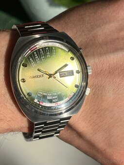 Orient vecny kalendar / zlato-zeleny ciselnik - 7