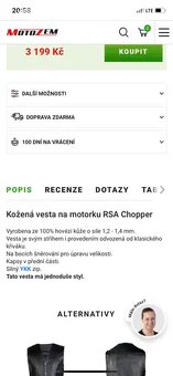 Kožená vesta RSA - 7