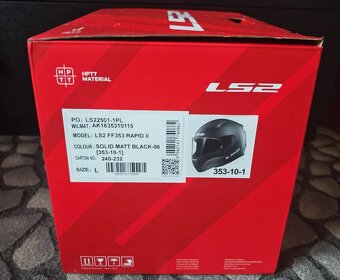 Nová INTEGRÁLNÍ PŘILBA LS2 FF353 RAPID II SOLID MATT BLACK L - 7