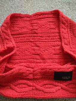 Nové unisex pletené kruhové šály ALPINE PRO - šedá, oranžová - 7