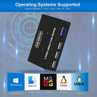 2portový VGA KVM přepínač - 7