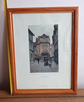 Reprodukce Van Gogh, kresba tuší A.Dubský, Karlův most - 7