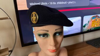 Starý Francouzský armádní vojenský baret - 7