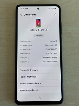 Samsung Galaxy A52s 5G 6GB, 128GB černý - 7