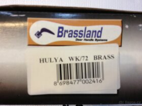 Dveřní klika / kování, zlatá lesk, rozteč 72mm /2ks - 7