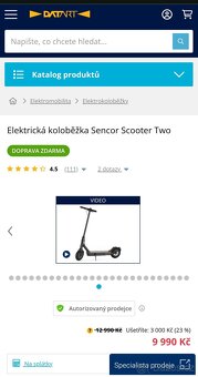 Sencor Scooter Two, stav nové koloběžky - 7