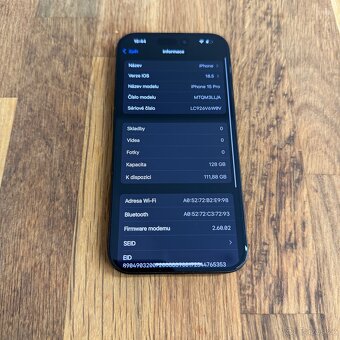 iPhone 15 Pro 128GB, pěkný stav, 12 měsíců záruka - 7