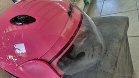 Dámská růžová helma na motorku - 7
