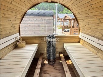 Zahradní sudová sauna 3M - s terasou - 7